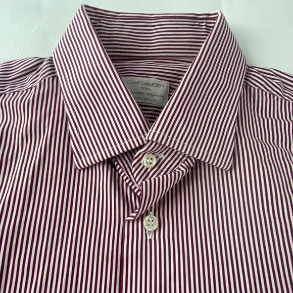 Thomas Mason CampoMarzio9 Italian made button down stripped shirt 15 3/4 40 - Picture 5 of 9